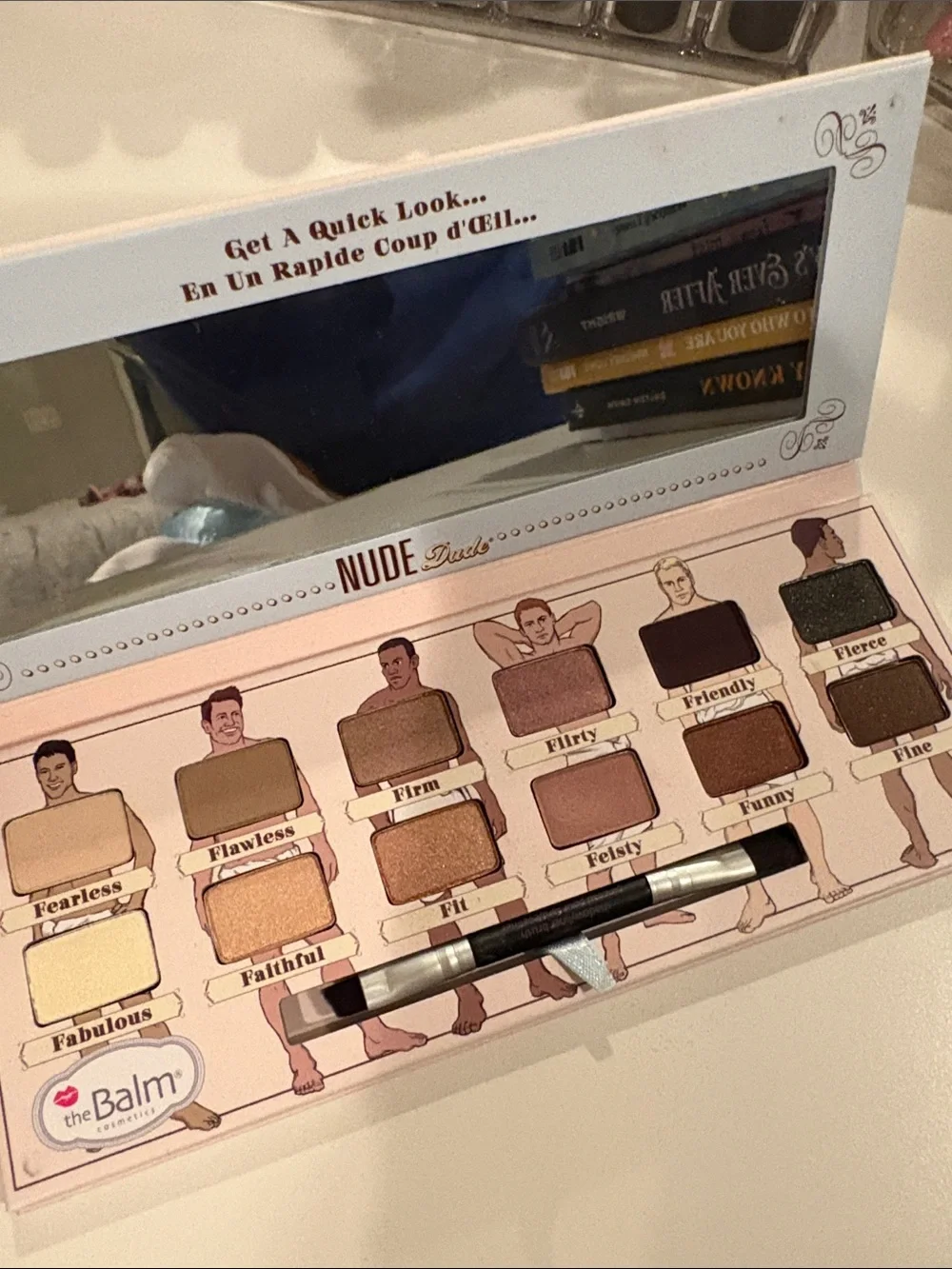 theBalm Nude Dude Eyeshadow Palette — Pink Beige & Brown Graphic